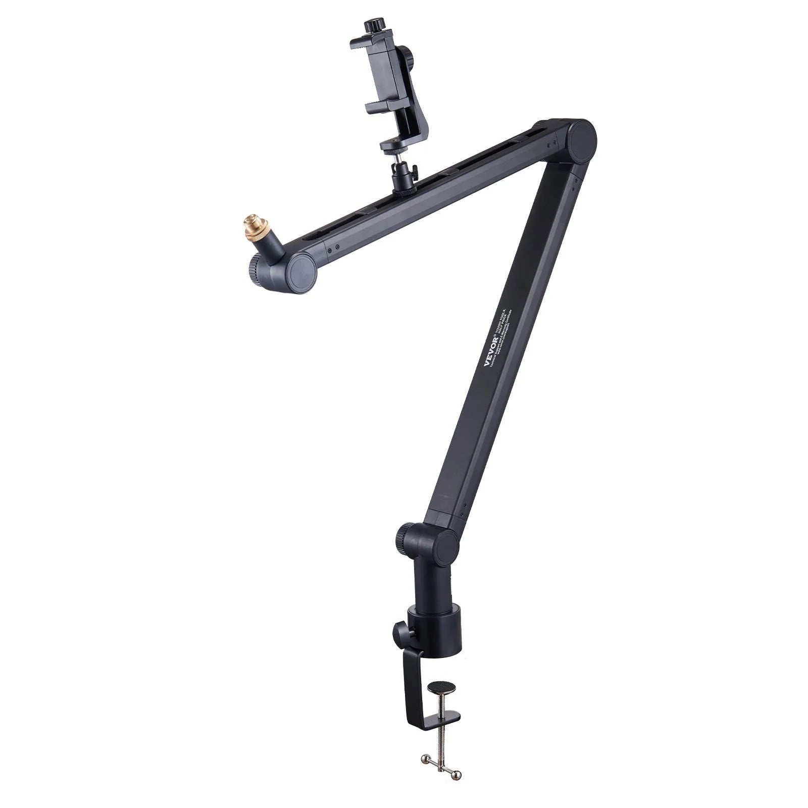 VEVOR Adjustable Microphone Boom Arm with Desk Mount, 360° Rotatable Stand and 3/8 to 5/8 Adapter, Compatible with Blue Yeti, HyperX QuadCast, Blue Snowball, Shure SM7B, and Audio Technica