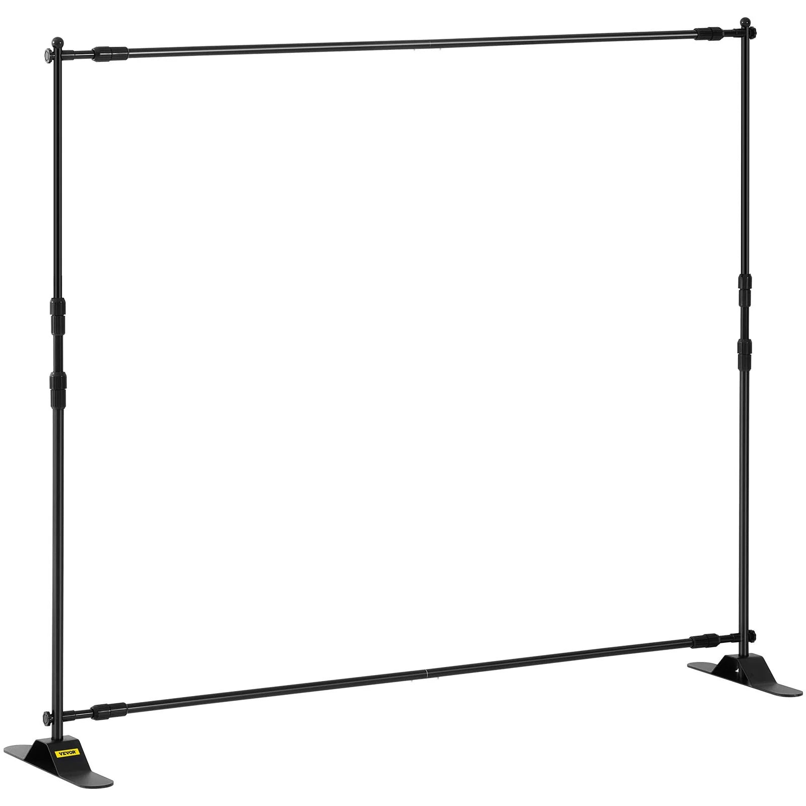 VEVOR Adjustable Telescopic Backdrop Banner Stand, 8' x 8' Retractable Display with Carrying Bag