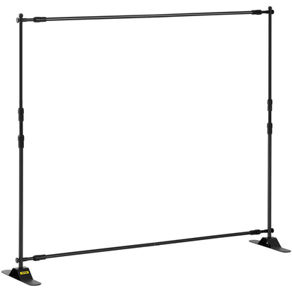 VEVOR Adjustable Telescopic Backdrop Banner Stand, 8' x 8' Retractable Display with Carrying Bag