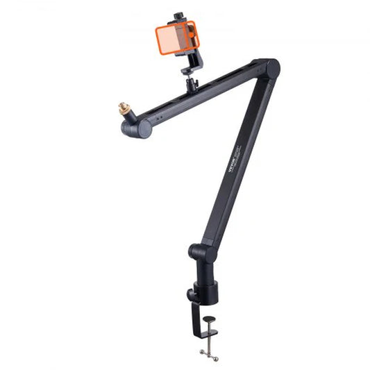 VEVOR Adjustable Microphone Boom Arm with Desk Mount, 360° Rotatable Stand and 3/8 to 5/8 Adapter, Compatible with Blue Yeti, HyperX QuadCast, Blue Snowball, Shure SM7B, and Audio Technica