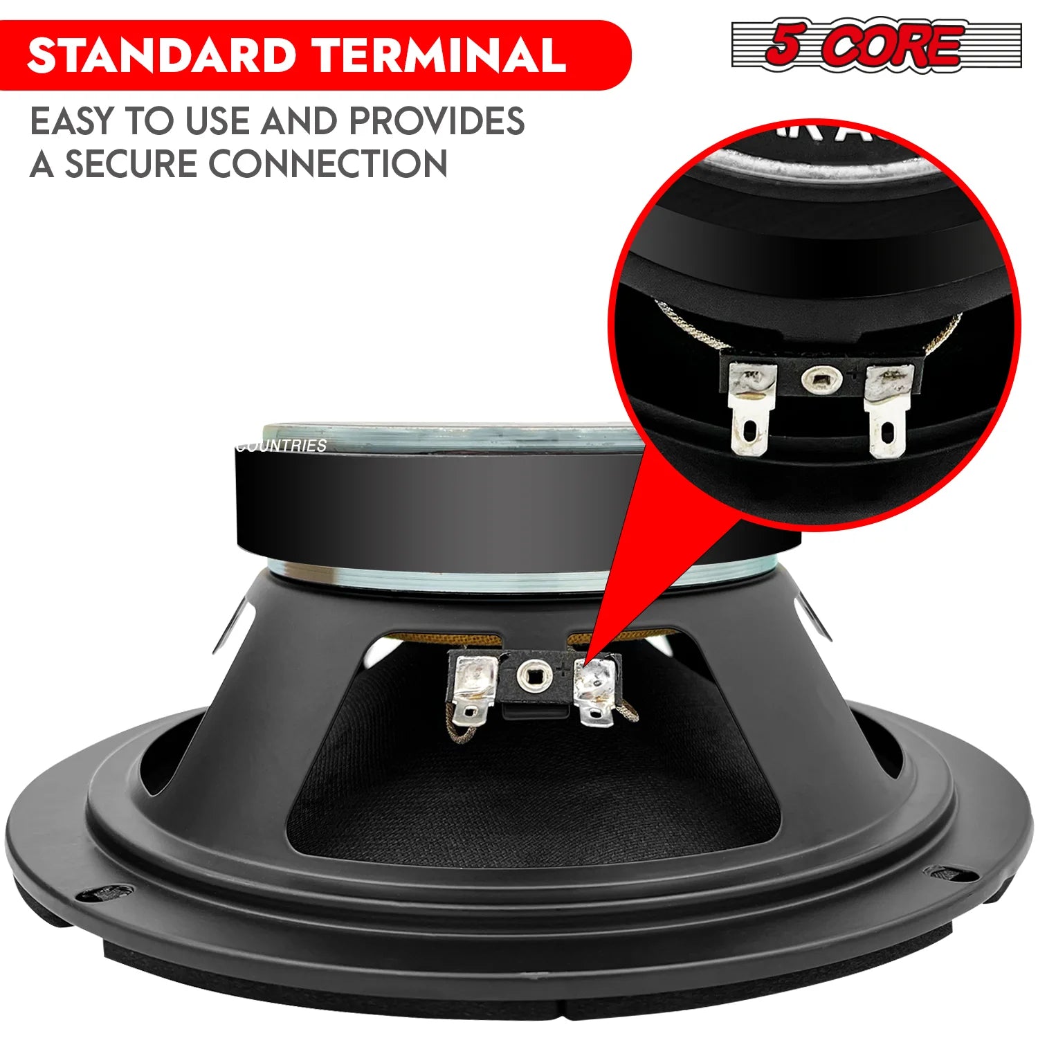 5Core 8 Inch Midrange Door Speaker 580W PMPO Subwoofer W Aluminum Bullet 8O Sub Woofer