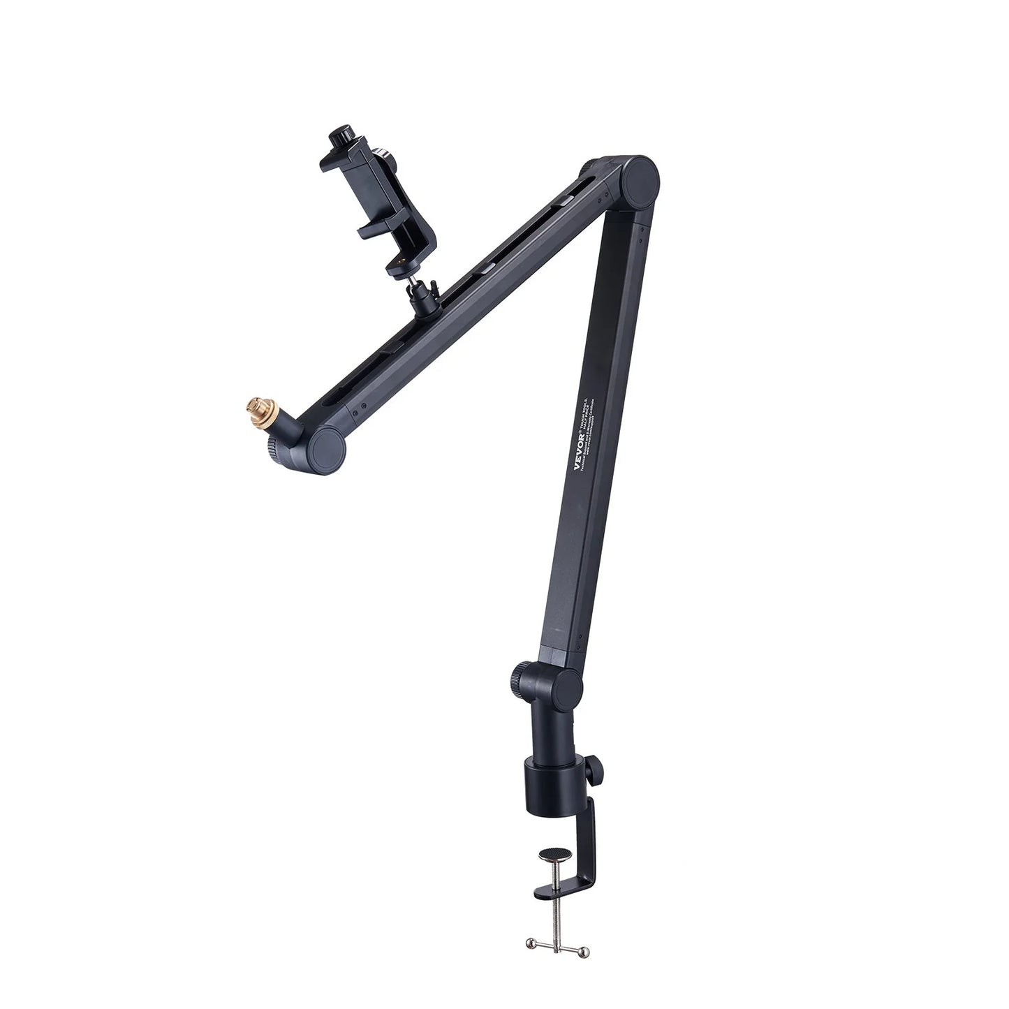 VEVOR Adjustable Microphone Boom Arm with Desk Mount, 360° Rotatable Stand and 3/8 to 5/8 Adapter, Compatible with Blue Yeti, HyperX QuadCast, Blue Snowball, Shure SM7B, and Audio Technica